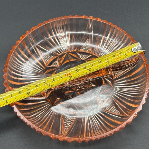 1930s Hazel Atlas Pink Depression Glass Serving Bowl Candy Dish No 573 - Picture 8 of 8
